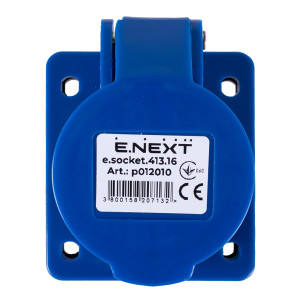 Силова розетка, що вбудовується e.socket.pro.3.16.wall, 3п., 230В, 16А (413)