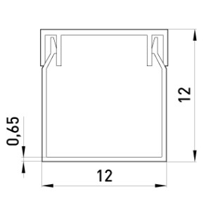 Короб пластиковий e.trunking.stand.12.12, 12х12мм, 2м