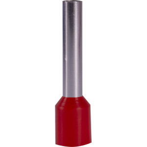 Ізольований наконечник втулковий e.terminal.stand.e6018.red 6,0 кв.мм, червоний, 100шт