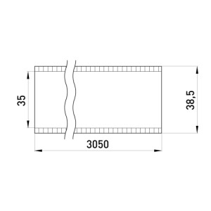 Труба металева e.industrial.pipe.1-1/4" без різьби, 3.05м