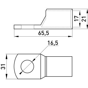 Мідний кабельний наконечник е.end.stand.sc.150