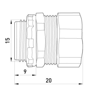 Ввід прямий e.met.dir.stand.sldx.10 для металорукава 10мм(5/16")