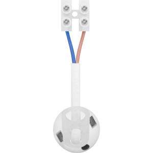 Патрон пластиковий підвісний e.lamp socket pendant..E27.pl.white, Е27, з кабелем 15см та клемною колодкою, білий