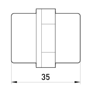 Ізолятор пластиковий e.bus.sm.stand.35.bk без кріплення під шайби і болти М8 (по 2 шт)
