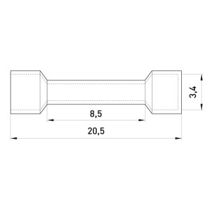 Гільза з'єднувальна ізольована e.splice.stand.rvt.5.green 4-6 кв.мм, зелена, 100шт