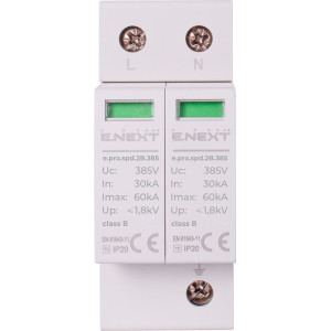 Пристрій для захисту від імпульсних перенапруг e.pro.spd.2B.385, 2P, клас В