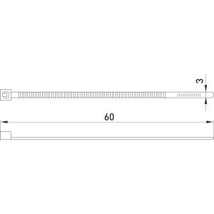 Кабельна стяжка e.ct.stand.60.3.green (100шт), зелена