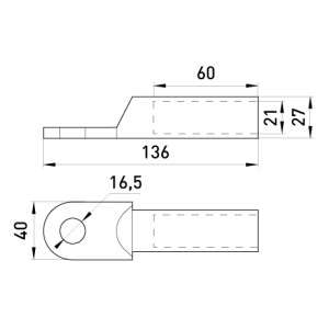Оцинкований кабельний наконечник e.end.stand.z.240