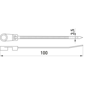 Стяжка кабельна e.rct.stand.100.3.5 з кільцем 100х3,5 мм (250 шт.)