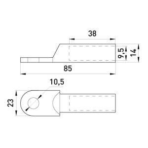 Оцинкований кабельний наконечник e.end.stand.z.50