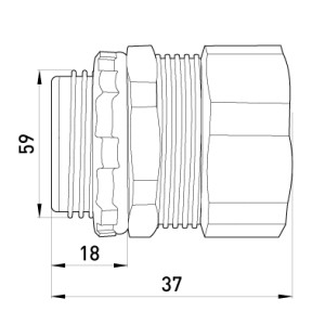 Ввід прямий e.met.dir.stand.sldx.50 для металорукава 50мм(2")