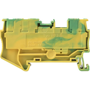 Набірна клемна колодка заземлення на DIN-рейку e.tc.z.din.spring.2,5.1-2, 3контакти