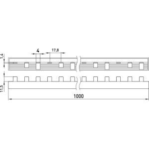 Шина з'єднувальна e.bc.stand.3.63, 3п., 63 А