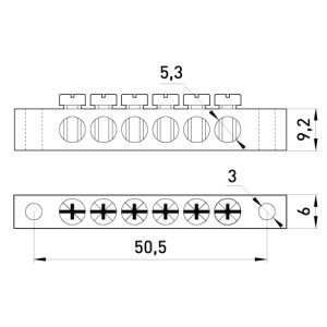 Шина нульова e.bsa.stand.20.6, 6 отв.х 20 А