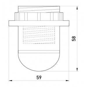 Патрон пластиковий Е27 з гайкою, чорний