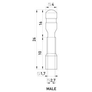 Ізольований наконечник e.terminal.stand.mpd2.156.blue (blt.m.1,5.2,5), 100шт