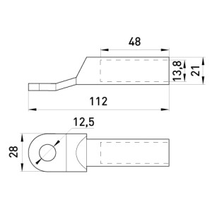 Мідно-алюмінієвий кабельний наконечник e.end.stand.ca.dtl.1.95