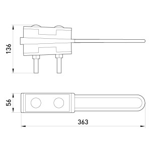 Анкерний ізольований затискач e.i.clamp.4.70.120.zr, посилений, 70-120 кв.мм