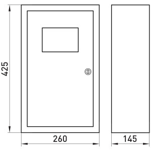 Корпус e.mbox.stand.n.f3.12.z металевий, під 3-ф. лічильник, 12 мод., навісний, з замком