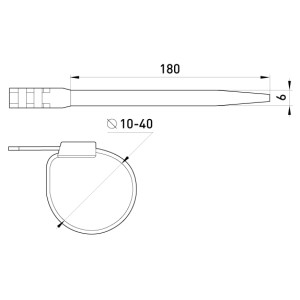 Кабельна стяжка e.ct.uv.180.6, 180х6мм стійка до ультрафіолету