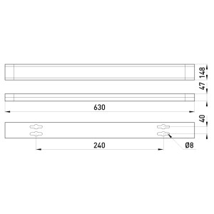 Світильник люмінесцентний з електронним баластом e.lum.99004.2.20 2х20W
