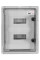 Корпус удароміцний з АБС-пластика e.plbox.300.400.165.24m.tr, 300х400х165мм, IP65 з прозорими дверцятами та панеллю під 24 модулі