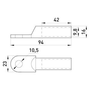 Алюмінієвий кабельний наконечник e.end.stand.a.50