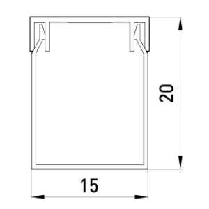 Короб пластиковий перфорований e.trunking.perf.stand.15.20, 15х20мм, 2м
