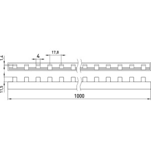 Шина з'єднувальна e.bc.stand.2.63, 2п., 63 А