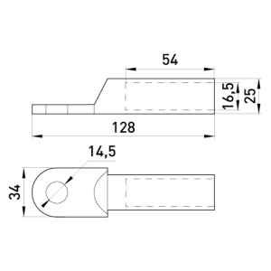 Алюмінієвий кабельний наконечник e.end.stand.a.150