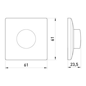 Панель e.lux.13011L.13006C.pn.anthracite світлорегулятора з диском, "антрацит"