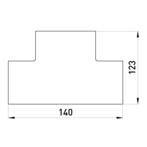 Т-з'єднувач e.trunking.t.channel.stand.100.60 для короба 100х60мм
