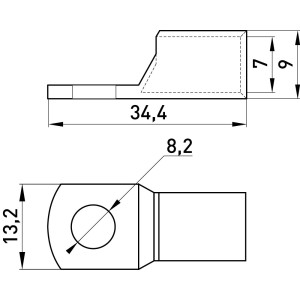 Мідний кабельний наконечник е.end.stand.sc.25