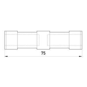 Гільзи з'єднувальні ізольовані e.tube.pro.ins.a.16.16 для провода 16 мм.кв.