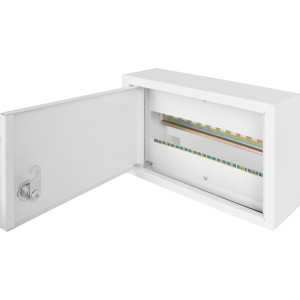 Корпус e.mbox.stand.n.12.z металевий, під 12 мод., навісний, з замком