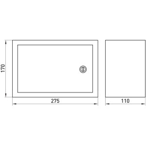 Корпус e.mbox.stand.n.12.z металевий, під 12 мод., навісний, з замком