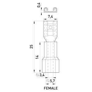 Наконечник ізольований e.terminal.stand.fdd5.5.250 (dd.f.4.6), 100шт
