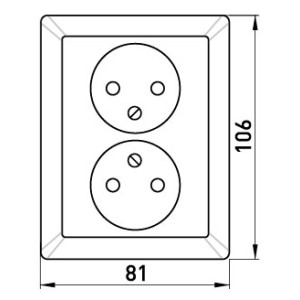 Комплект e.lux.1222L.2gz.anthracite розетки подвійної без з/к, "антрацит"