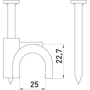 Скоба кругла e.ccc.stand.25 (50шт)