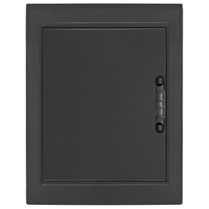 Корпус пластиковий на 24 модулів e.plbox.pro.w.24b.black вбудованний, чорний з непрозорими дверцятами IP40