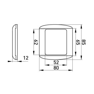 Вимикач e.install.stand.811 одноклавішний з рамкою