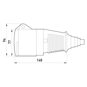 Силова розетка переносна 3Р+N+PE, 250/400В, 32А, IP44