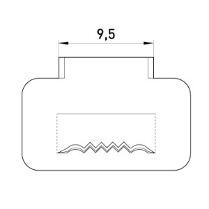 Сталева скріпа e.steel.fastener.pro.9,5