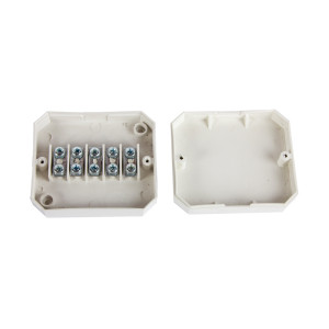 Коробка розподільча e.db.stand.r4.85x85x35K з клемником, 85х85х35 мм, IP 44, Р 4, зовнішня