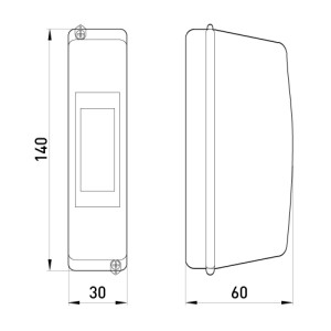 Корпус пластиковий 1-модульний e.plbox.stand.01, без дверцят