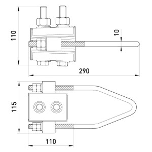 Анкерний ізольований затискач e.i.clamp.pro.16.25.a, посилений, 16-25 кв.мм