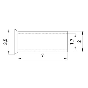 Неізольований наконечник e.terminal.stand.en.1.5.7 1,5 кв.мм, L=7 мм, 100шт
