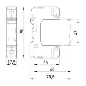 ПЗІП e.PO I 1 e 280V/7kA клас I+II+III, 1 полюс
