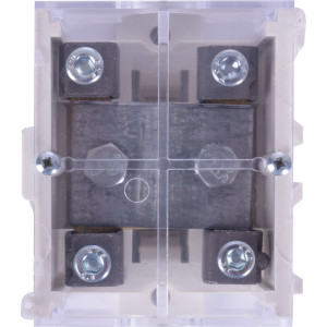 Клемна колодка прохідна e.tc.main.brass.95k, 1х95 мм.кв./4х16 мм.кв..,латунний контакт, з кришкою