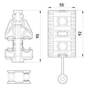 Відгалужувальний проколюючий затискач tarel.zpi.120.2 ZP120.2 (AsXS35-120; Al 25-95)